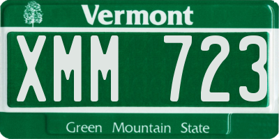 VT license plate XMM723