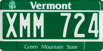 VT license plate XMM724