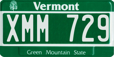 VT license plate XMM729