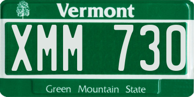 VT license plate XMM730