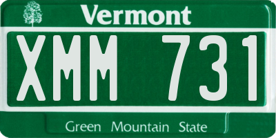 VT license plate XMM731