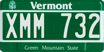 VT license plate XMM732