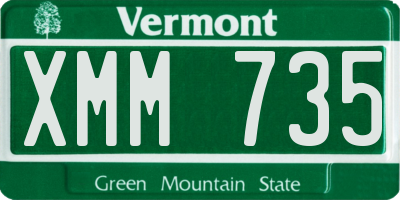 VT license plate XMM735