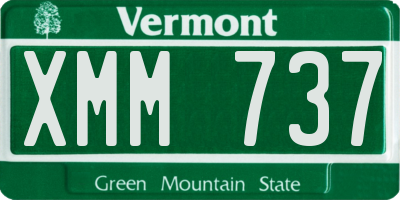 VT license plate XMM737