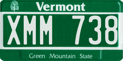 VT license plate XMM738