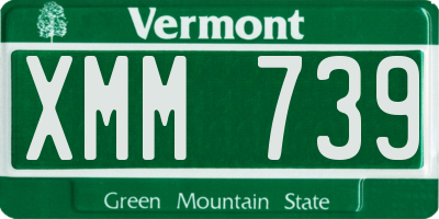 VT license plate XMM739
