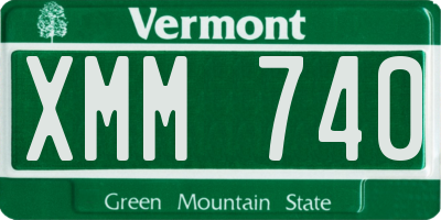 VT license plate XMM740