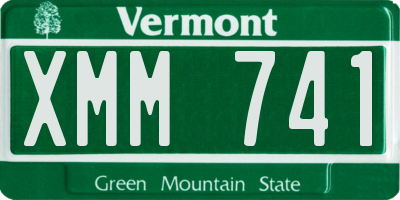 VT license plate XMM741