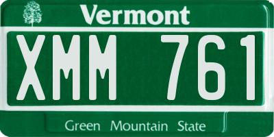 VT license plate XMM761