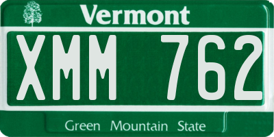 VT license plate XMM762