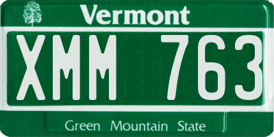 VT license plate XMM763