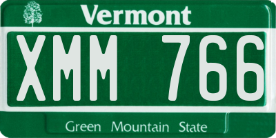 VT license plate XMM766
