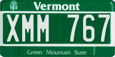 VT license plate XMM767