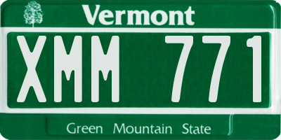 VT license plate XMM771
