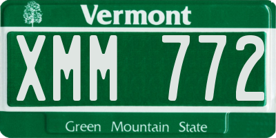 VT license plate XMM772