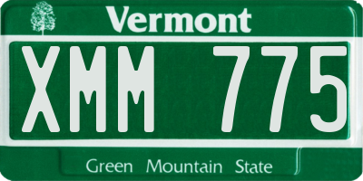 VT license plate XMM775