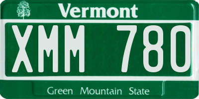 VT license plate XMM780