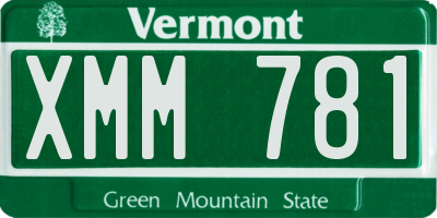 VT license plate XMM781