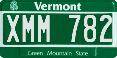 VT license plate XMM782