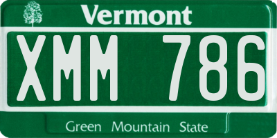 VT license plate XMM786