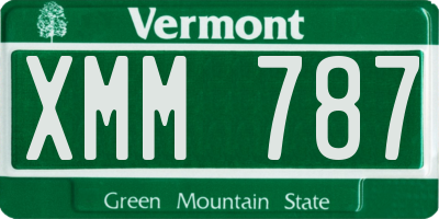 VT license plate XMM787