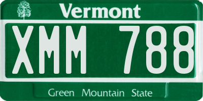 VT license plate XMM788
