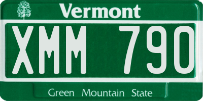 VT license plate XMM790
