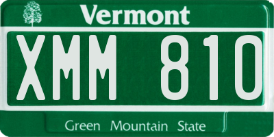 VT license plate XMM810