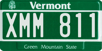 VT license plate XMM811