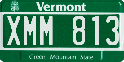 VT license plate XMM813