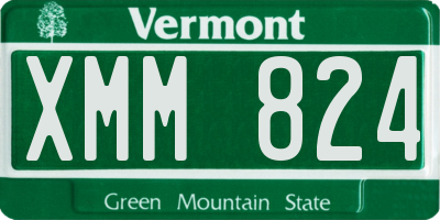 VT license plate XMM824