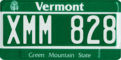 VT license plate XMM828