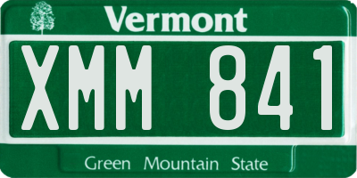 VT license plate XMM841