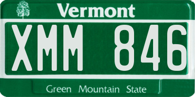 VT license plate XMM846