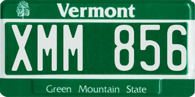 VT license plate XMM856