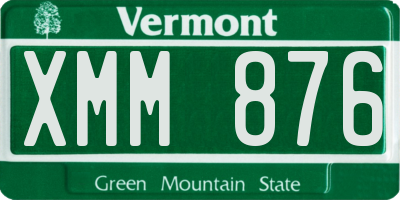 VT license plate XMM876