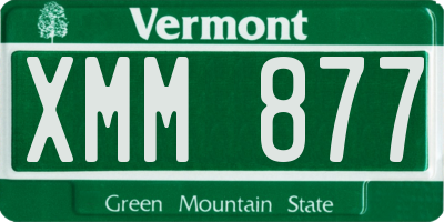 VT license plate XMM877
