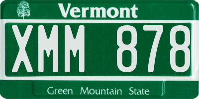VT license plate XMM878