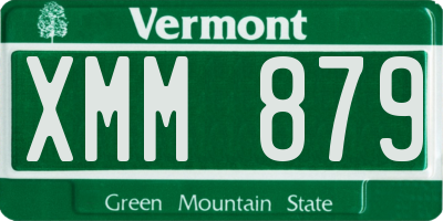 VT license plate XMM879