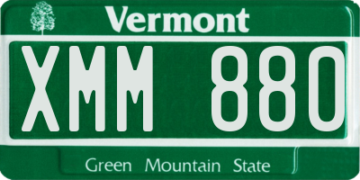 VT license plate XMM880