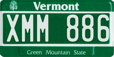 VT license plate XMM886