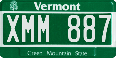 VT license plate XMM887