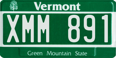 VT license plate XMM891