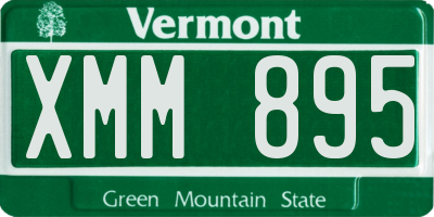 VT license plate XMM895
