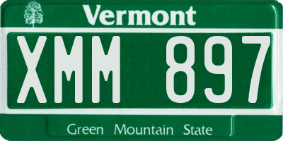 VT license plate XMM897