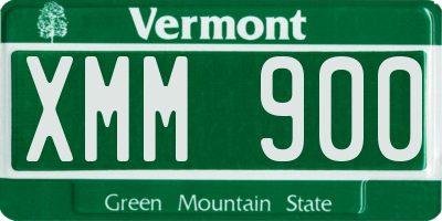 VT license plate XMM900