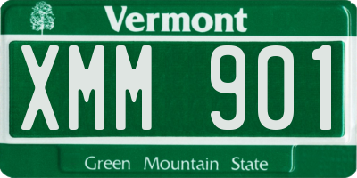 VT license plate XMM901