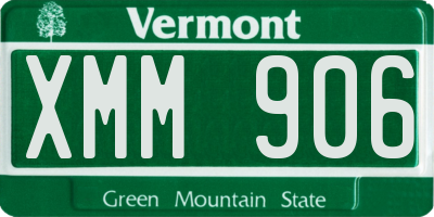 VT license plate XMM906