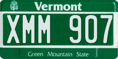 VT license plate XMM907