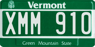 VT license plate XMM910